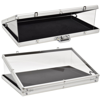 34 Inch Wide Portable Showcase with Locks for Jewelry & Collectables