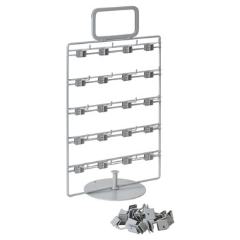Countertop Wire Spinner Retail Display with 30-2 in. Peg Hooks and Signholder