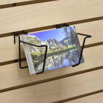 Adjustable Postcard Display Pockets For Slatwall -Black 