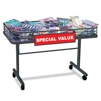 Black 4 ft. Mobile Dump Table With Casters