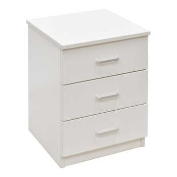 White Locking Cabinet with Casters 