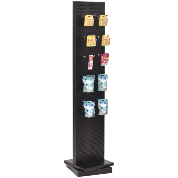 2-Sided Metal Pegboard Floor Spinner Display - 13 In Wide Panels For Magnets & Peg Hooks - 63 In H