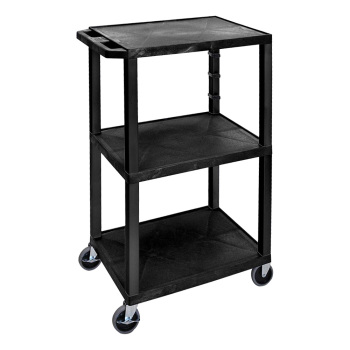 3-Shelf Tuffy Utility And Service Cart - Black