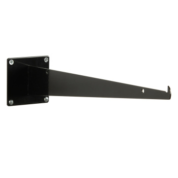 Black 12 in. Wall Mount Shelf Bracket