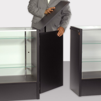 Employee Pass Thru System With Swing Open Top