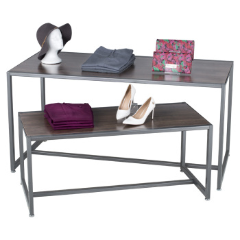 Di Simo Nesting Display Table Set - Walnut Brown