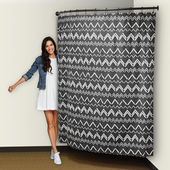 Changing Room Curtain Rod for Corners Makes Any Corner a Dressing Room