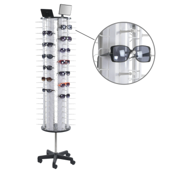 Eyewear Floor Display Spinner with Casters - Holds 120 Pair