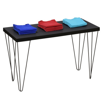 Black Rectangular Retail Display Table With