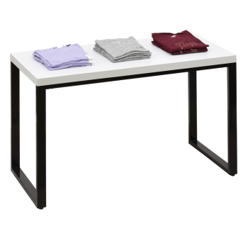 Large Retail Display Table With Black Steel