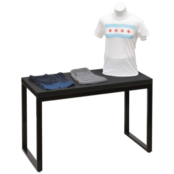 Large Retail Display Table With Black Steel