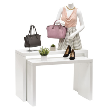 Glossy White Modern Nesting Tables 