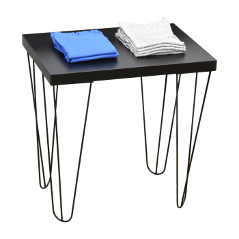 Classic Hairpin Leg Table With Black Top - 31.5 X 22 X 30 