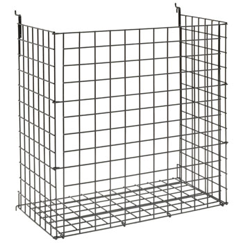 Black Foldable Basket for Grid or Slatwall  
