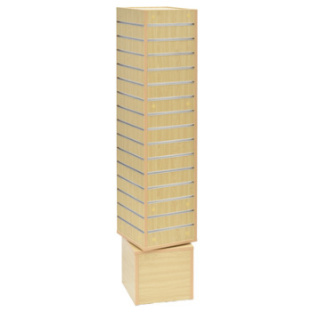 Heavy Duty Rotating 12 in w. Slatwall Tower Display with Metal Inserts 