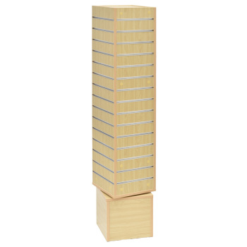 Heavy Duty Rotating 12 in w. Slatwall Tower Display with Metal Inserts 