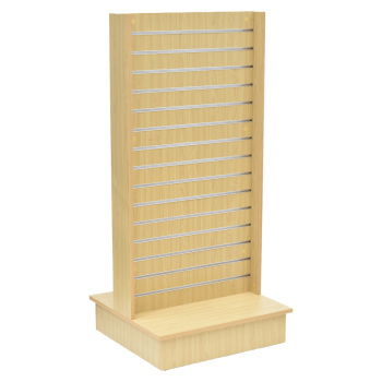 Double Sided Slatwall Display with Metal Inserts 