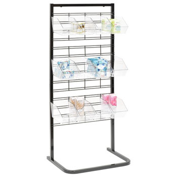Black Multi Merchandiser with 12 Acrylic Bins 