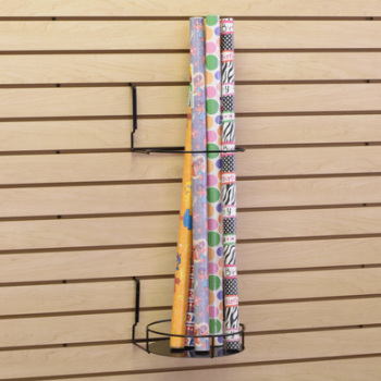 2 Piece Adjustable Height Vertical Circular Retail Display for Slatwall- 9 in Diameter 