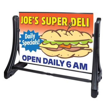 Portable Swinger Roadside Graphics Sign