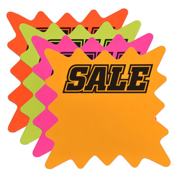 5 1/4 in. Square Sale Burst Price Card