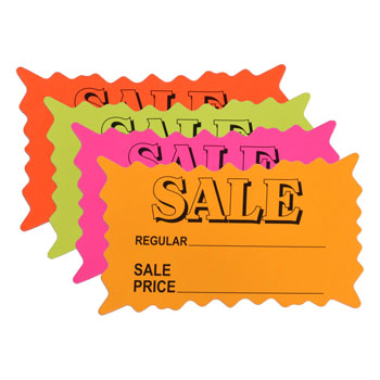 Rectangle Sale Burst Price Card - 5 in x 3 in 