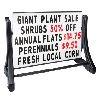 48W x 36H Portable Roadside Swinger Letterboard Sign
