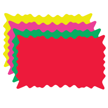 Rectangle Fluorescent Burst Price Card  5 in w x 3 in h 