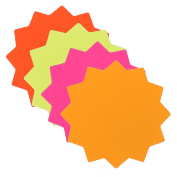 Star Shape Ultra Glo Fluorescent Price Cards