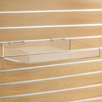 Acrylic Tray for Slatwall - 18 in. W x 10 in. D x 4 in. H