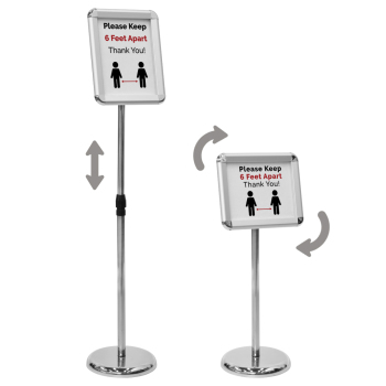 8.5 x 11 Sign Stand With Adjustable Display & Snap Frame