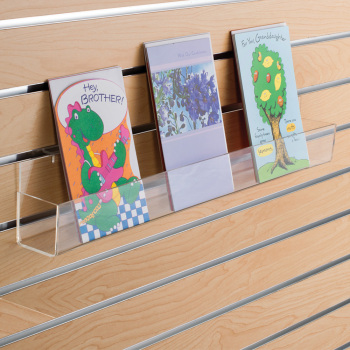 Acrylic Greeting Card Display Shelf for Slatwall