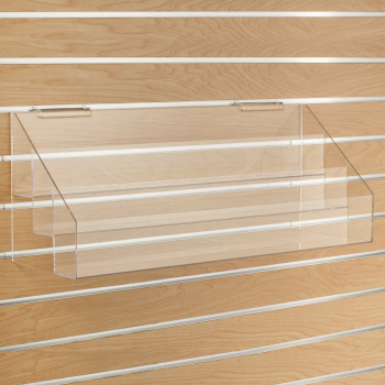 3-Tier Acrylic Slatwall Shelf