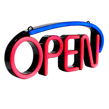 Neon Look LED Open Sign with AC Adapter