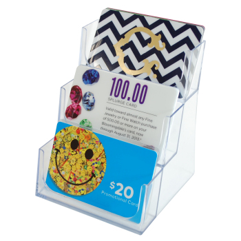 3-Tier Gift Card Holder for Slatwall, Gridwall and Pegboard