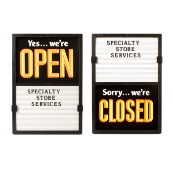 Vertical Open Close Sign