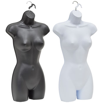 Female 3/4 Body Molded Half Form With Hanging