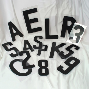 6 in Black Letters for Large Roadside Sign
