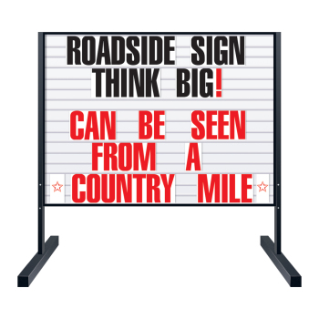 Acrylic Front for Roadside Sign