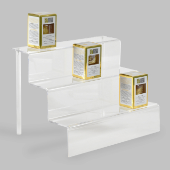 3-Tier Acrylic Step Riser Display - 12 in Wide