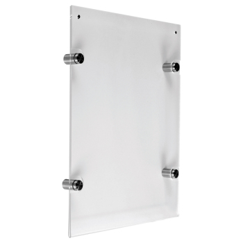 8.5 x 11 Wall Mounted Acrylic Standoffs Sign Holder