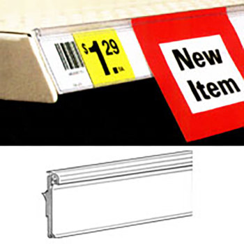 Self-Adhesive Label Holder for Shelf Channels