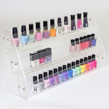 3 Tier Acrylic Display with 1 1/2 in. deep tiers - 21 in. W x 6 in. D x 11 in. H
