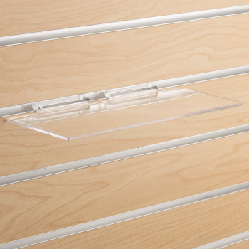 Acrylic Slatwall Shelf - 10 in. W x 4 in. D
