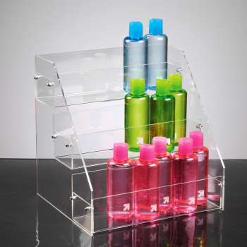 3 Tier Acrylic Display with 3 in. deep tiers - 11 in. W x 9 1/2 in. D x 11 in. H