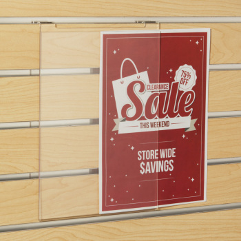 Acrylic Slatwall Sign Holder - 8.5 in. W x 11 in. H