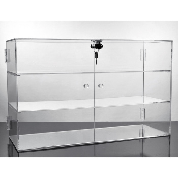 3 Shelf Countertop Locking Acrylic Display Showcase
