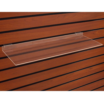 Acrylic Slatwall Shelf - 24 in. W x 8 in. D