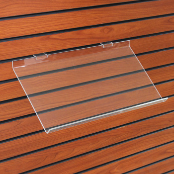 Angled Acrylic Slatwall Shelf - 23 in. W x 11 in. D