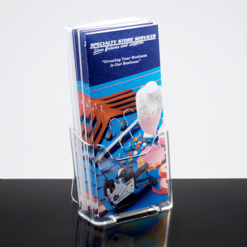 Acrylic Brochure Holder for Counter or Wall Mount - 4 w x 11 h 